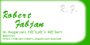 robert fabjan business card